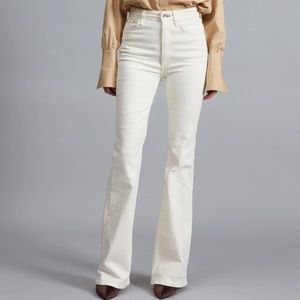 Rag & Bone - Casey High Rise Flare in Ecru
